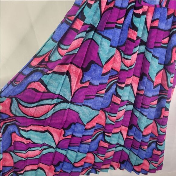 Vintage Cami Petites Multicolor Abstract Pattern Dress - Picture 5 of 16